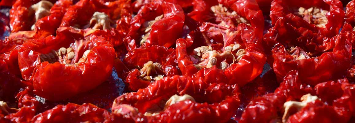 Gedroogde tomaten bewaren